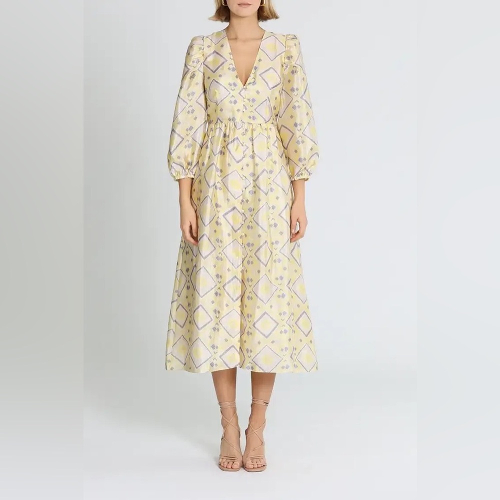 Baum und Pferdgarten Yellow Patterned Dress size 40
